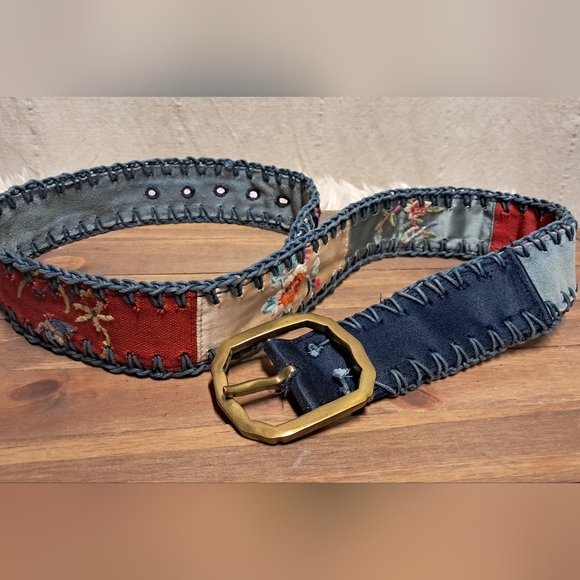 Lucky Brand Accessories - Lucky Brand Floral Patchwork Belt 40"